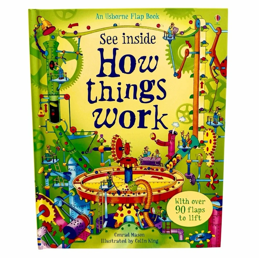 Usborne See Inside How Things Work Lift-the-Flap STEM Book Hardcover